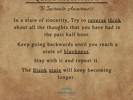 Quick Meditation ~ Blankness