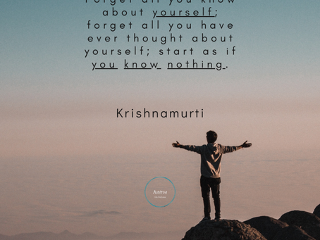 You know nothing ~ Krishnamurti