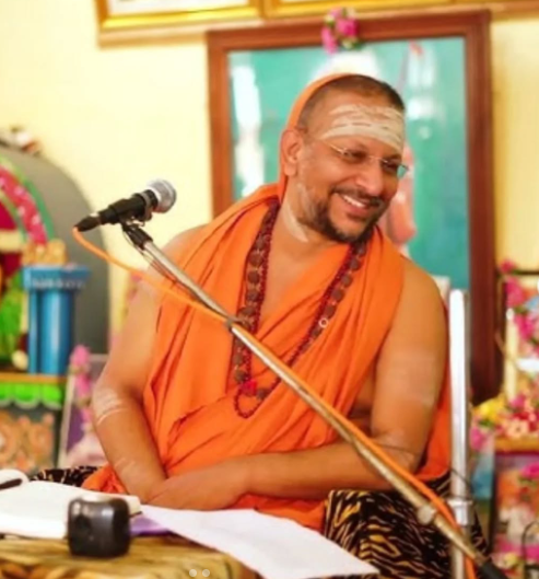 Shri Ramanacharana Tirtha Swami, formerly known as Sri Nochur Venkatarman, is a prominent acharya in the Vedanta tradition. 