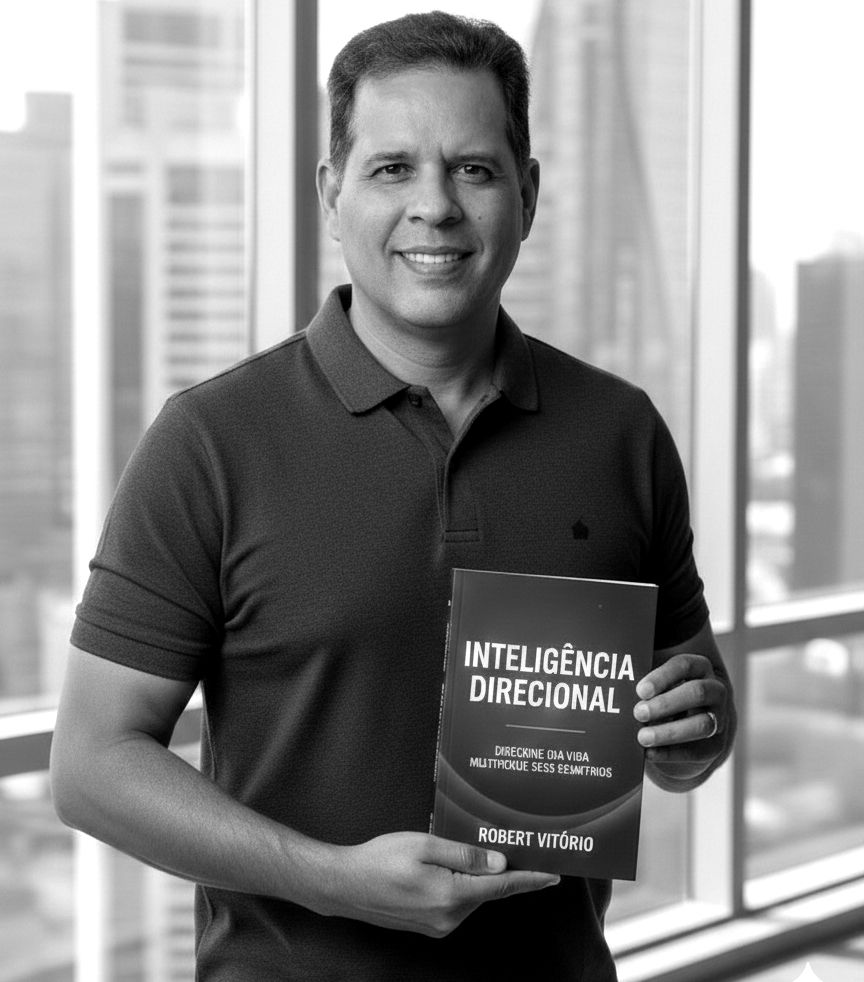 Robert Vitório com seu livro