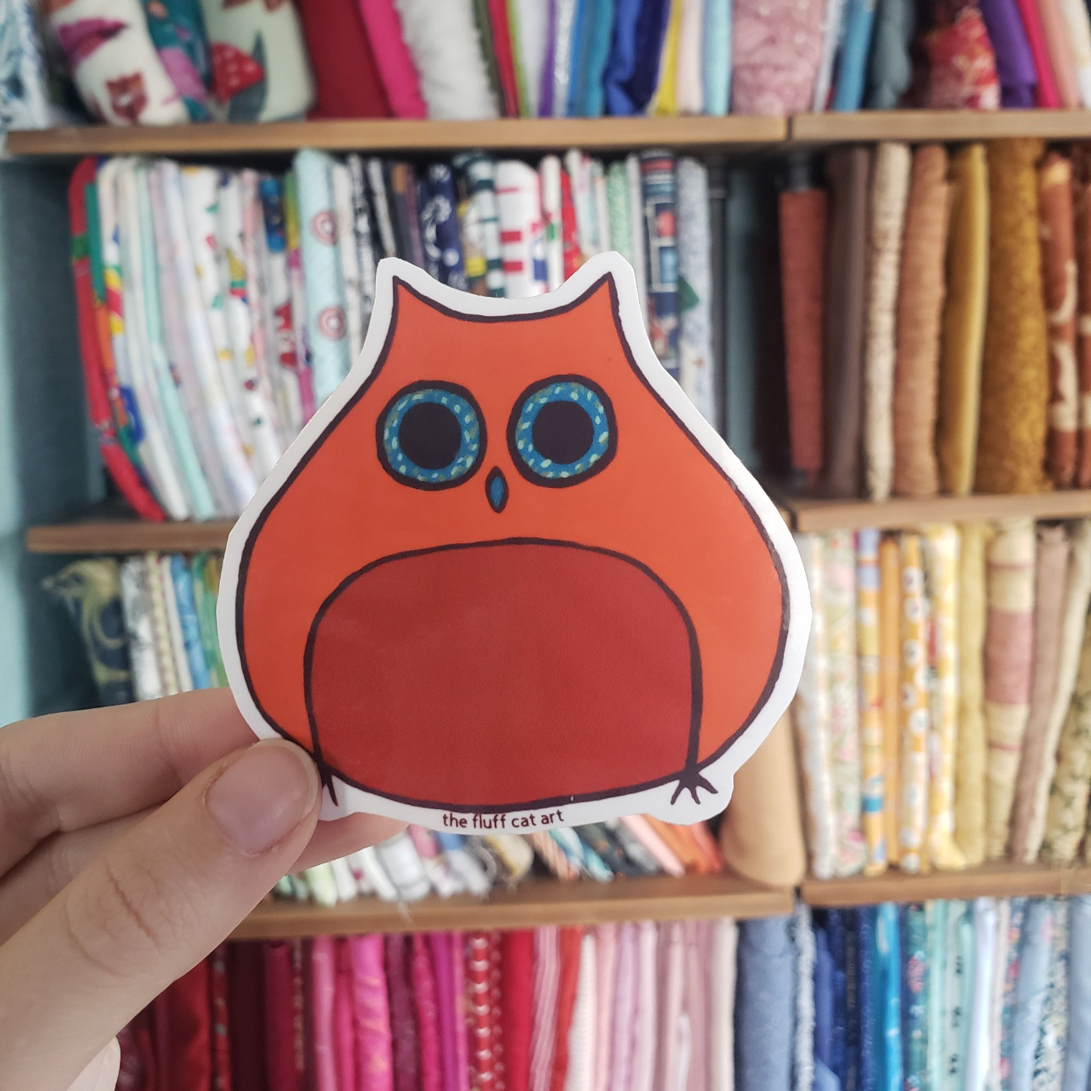 Orange Owl Sticker