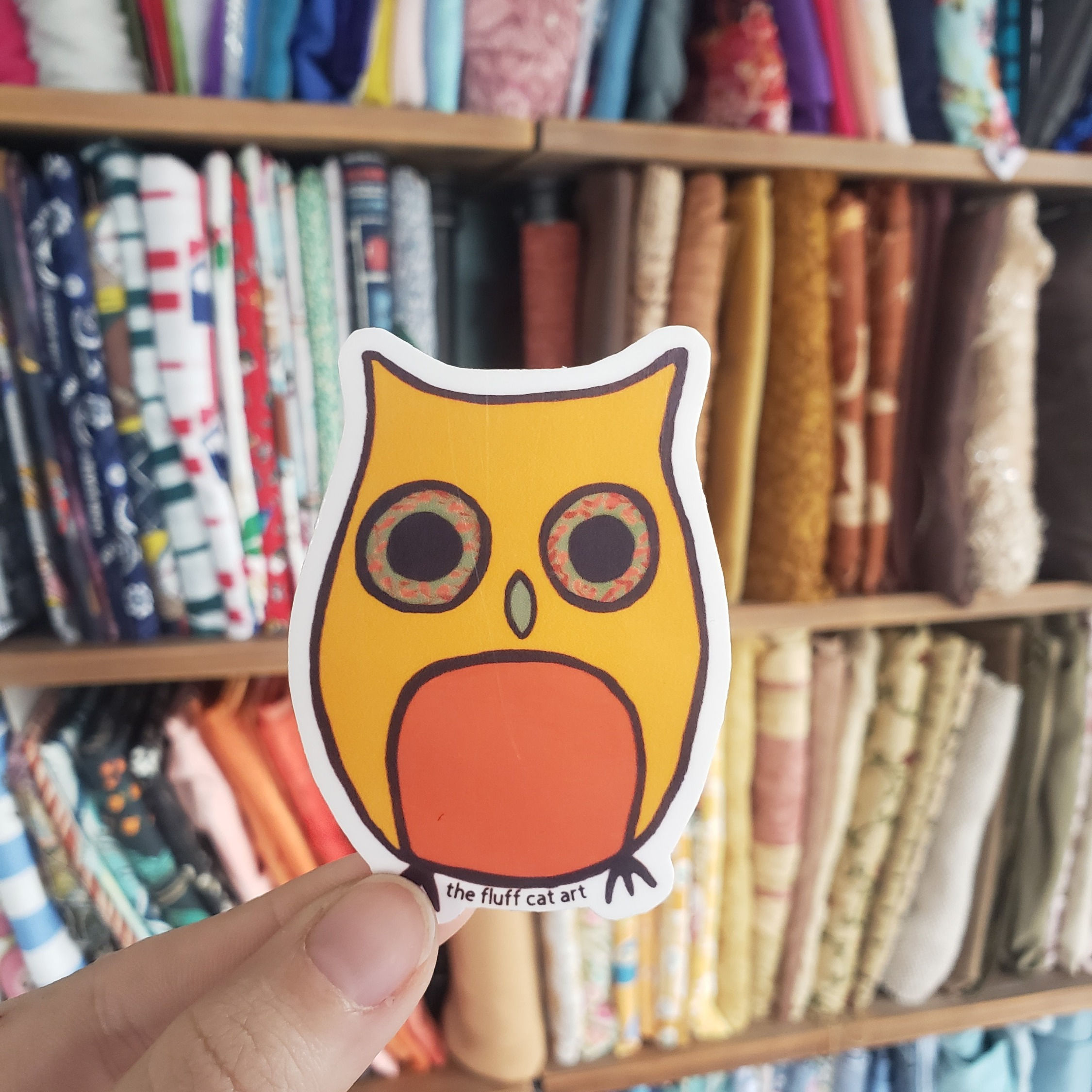 Yellow Owl Sticker
