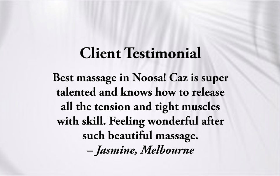Massage, massage Noosa, mobile massage Sunshine Coast