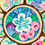 Thumbnail: Original Hand Painted Wood Slice-White Flower and Roses