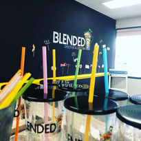 BLENDED Signature Tumblers in vibrant colors and sleek design, perfect for eco-friendly and stylish hydration, available at BLENDED Smoothie & Juice Bar.