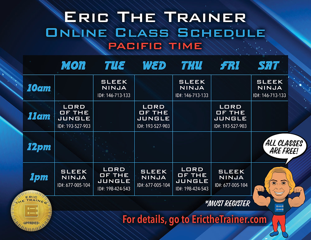 Live workouts with Eric!-This class has currently ended 7/1/20
