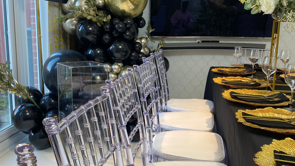 Private dinner  table setting 