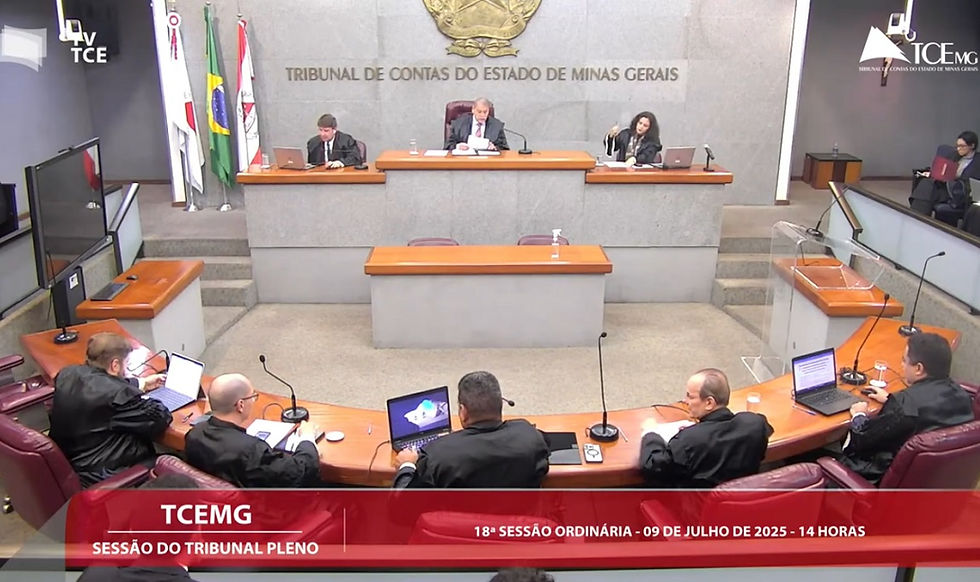 Sessão do Tribunal do Pleno de 09/07/2025 - Imagem TV TCE