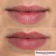 Healed Lip Blush Before and After Permanent Cosmetics by Abby Red Deer
