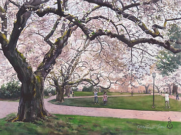 Catherine M. James_Under the Arms of Cherry Trees_18x24_$1300.jpg