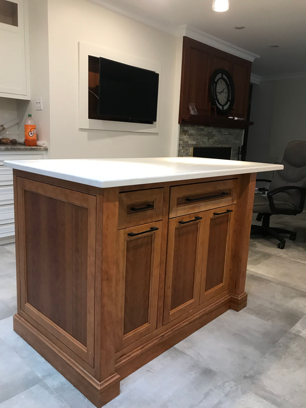 Installed cherry island