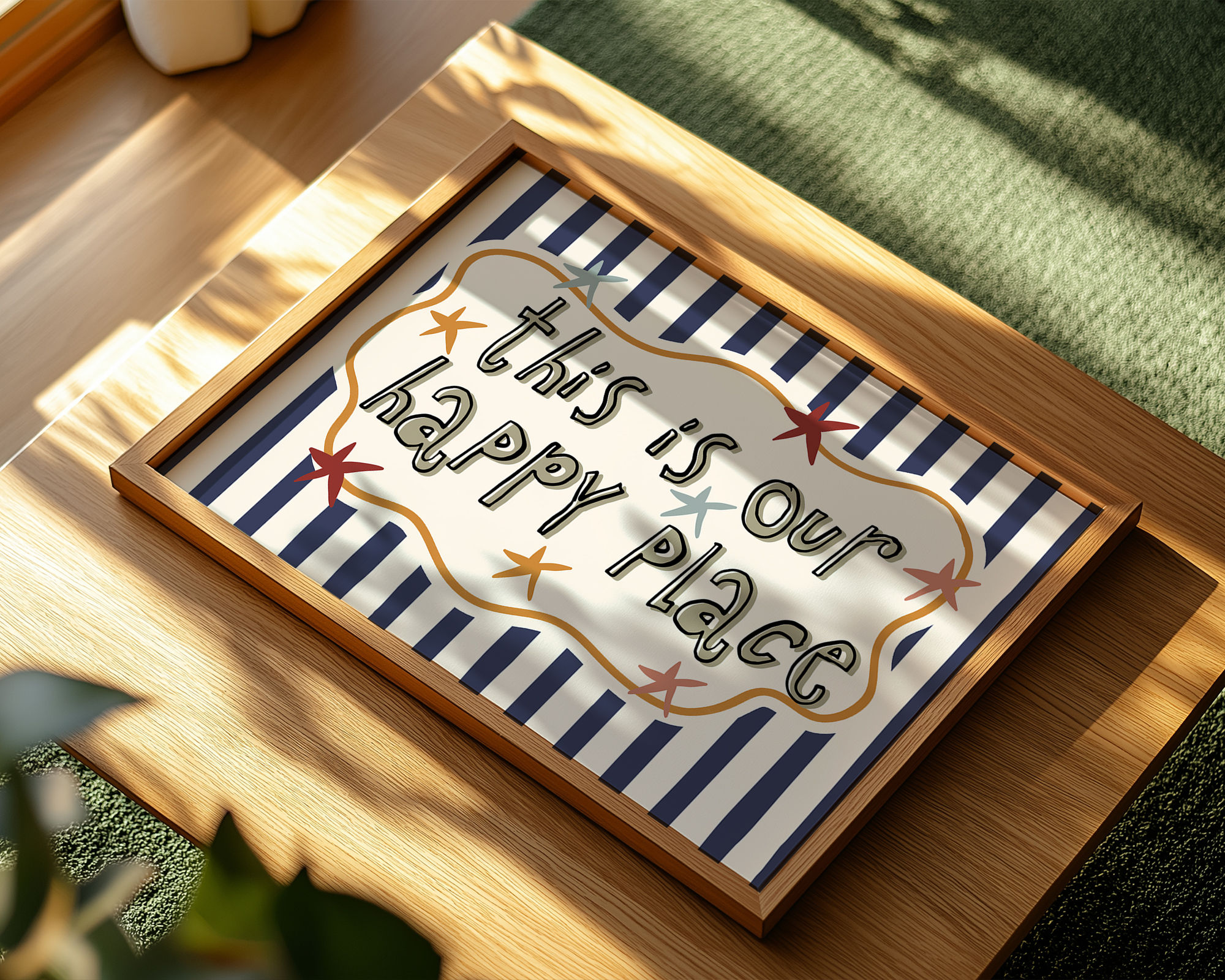This Is Our Happy Place Print | Retro Playroom Wall Art | Playroom Decor