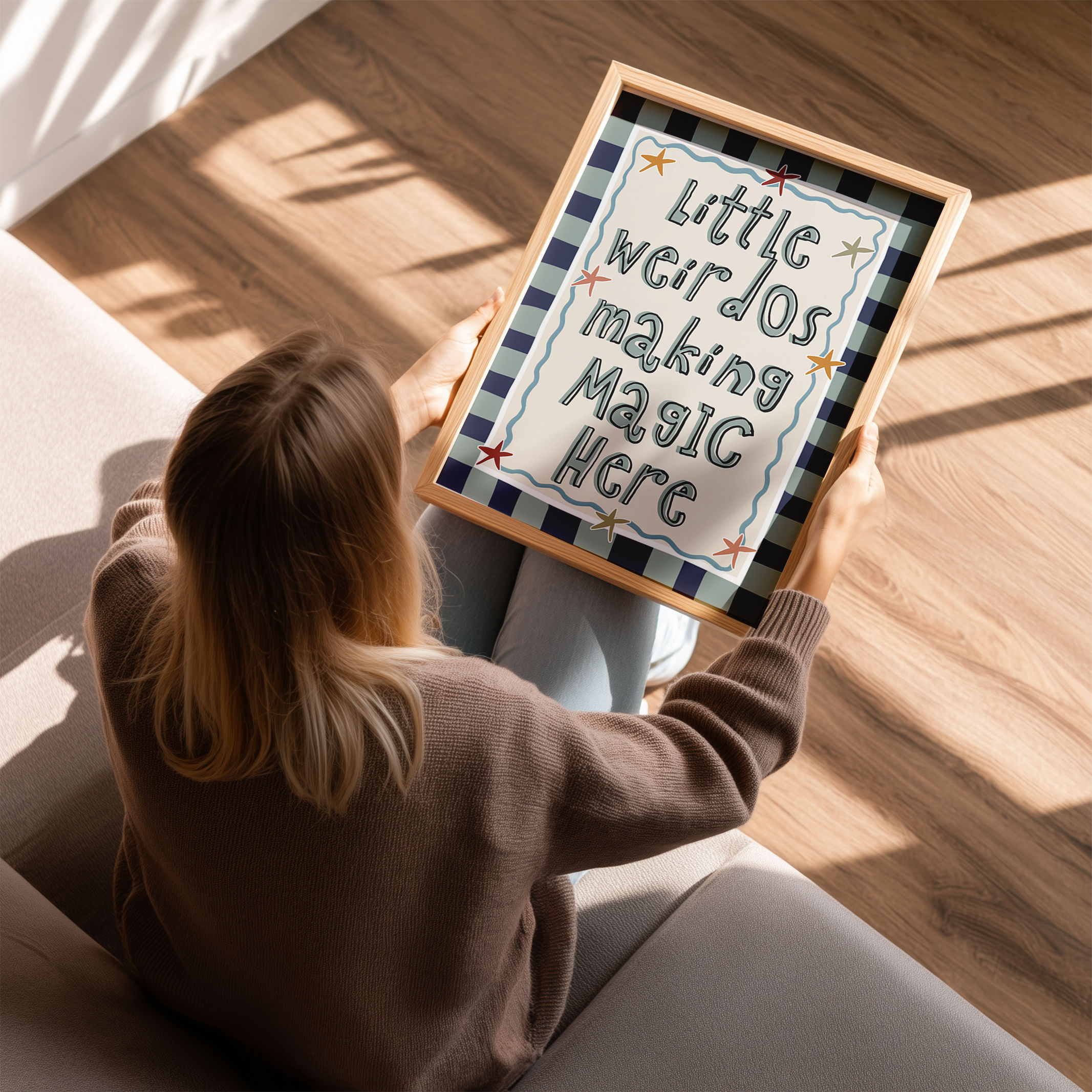 Little Weirdos Making Magic Here Print |Kids Room Wall Art | Playroom Decor
