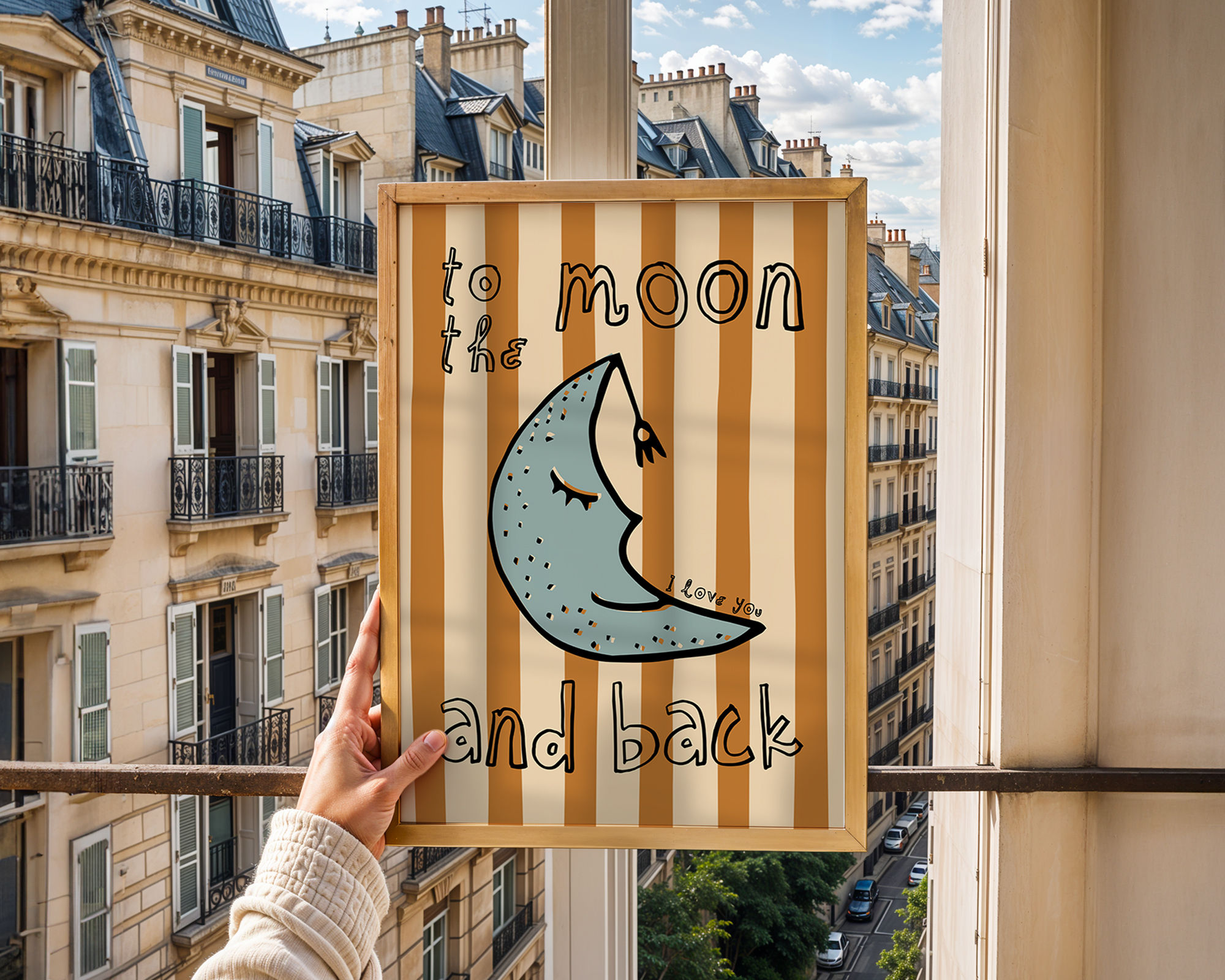 I Love You To The Moon and Back Print, Kids Room Decor (Digital Download)