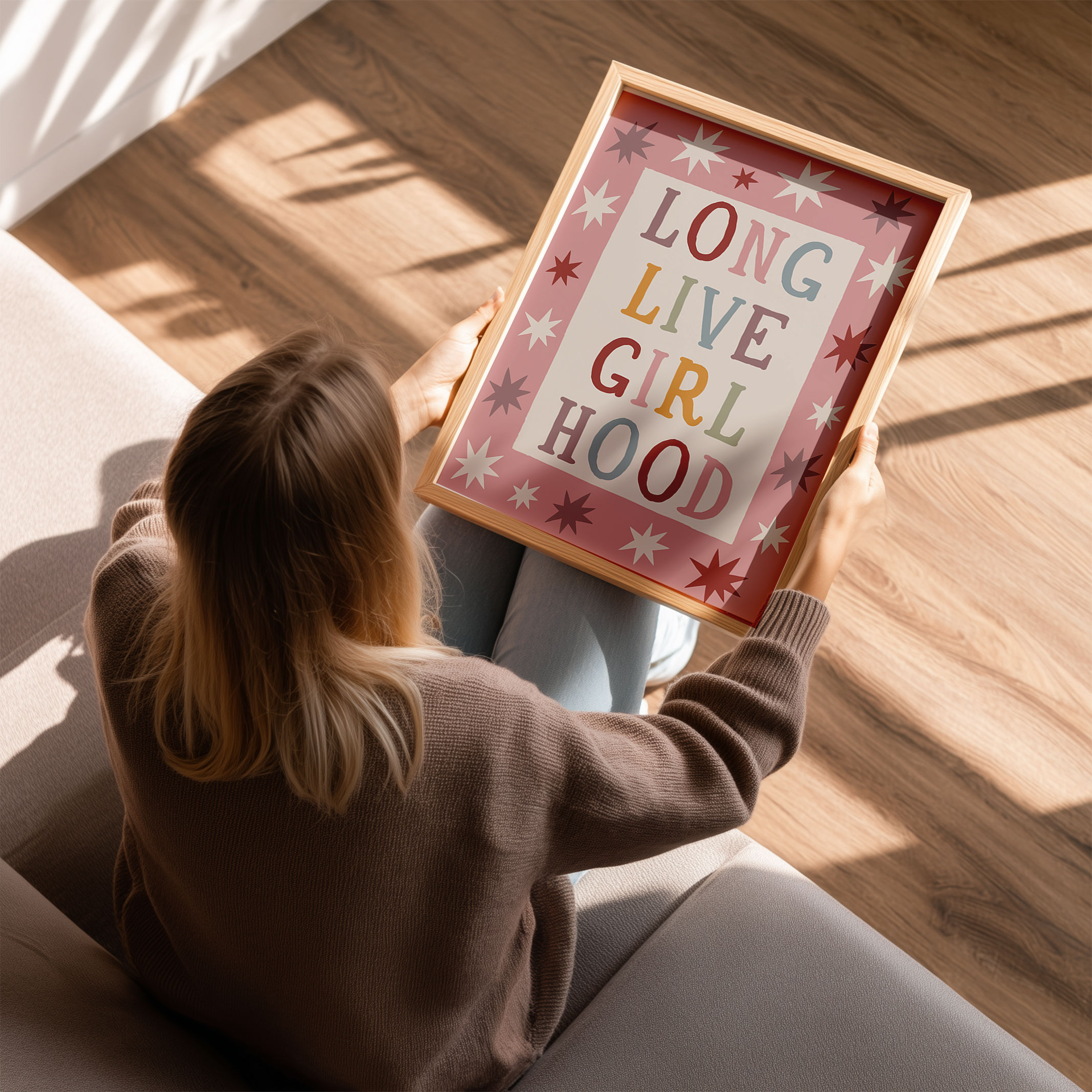 Long Live Girlhood Poster | Gift For Baby Girl Playroom Print | Digital