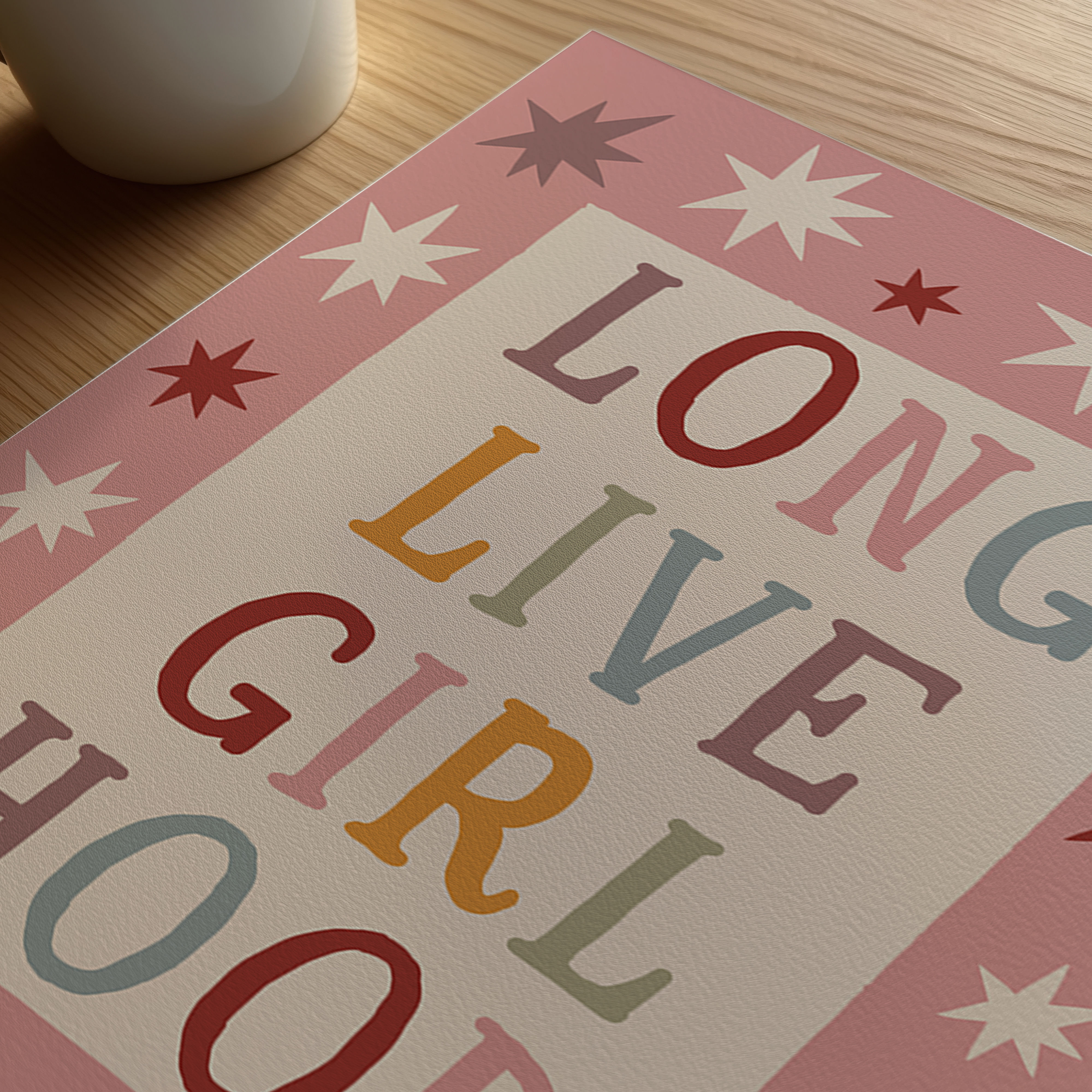 Long Live Girlhood Poster | Gift For Baby Girl Playroom Print | Digital
