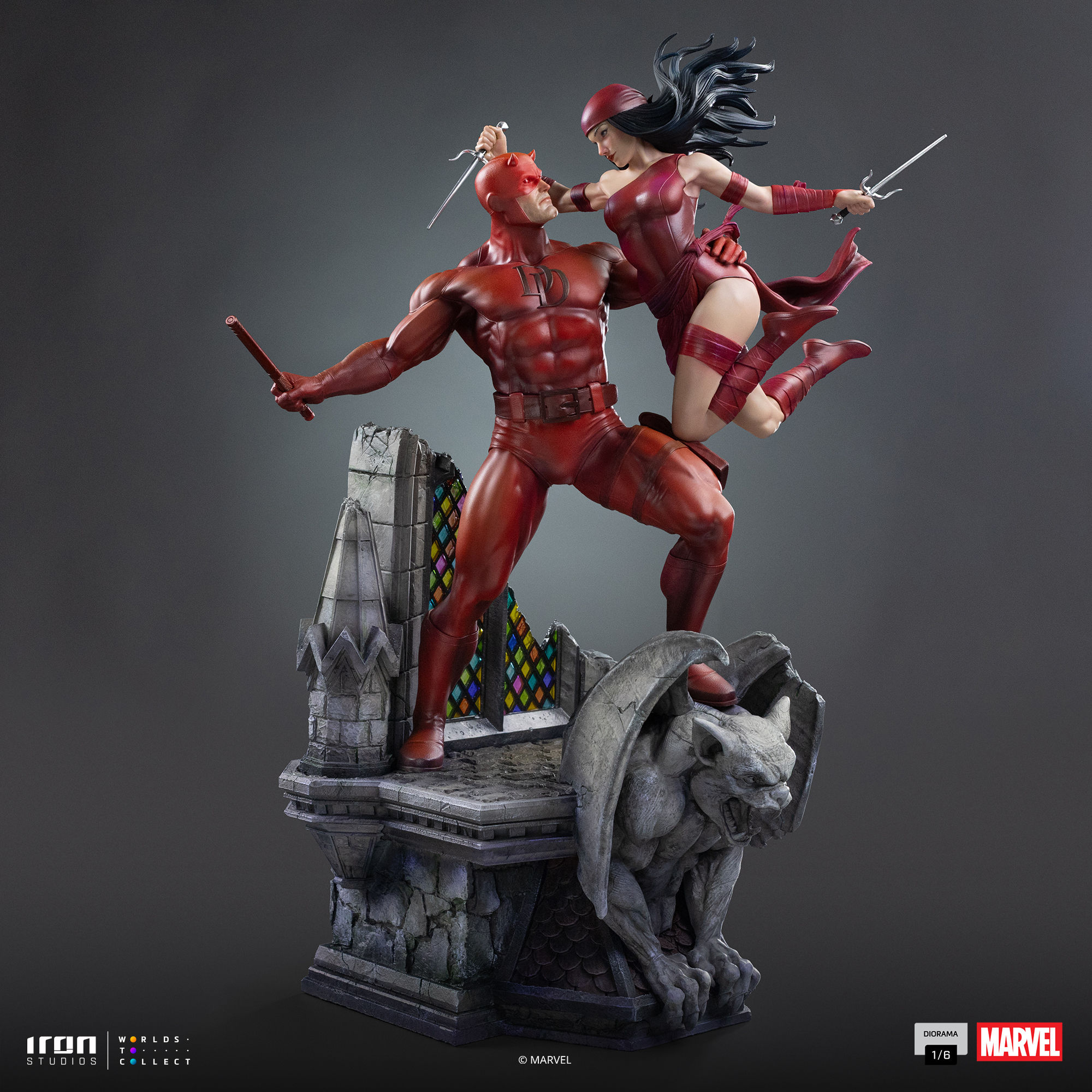 Daredevil and Elektra - Marvel Comics - Diorama 1/6 - Iron Studios