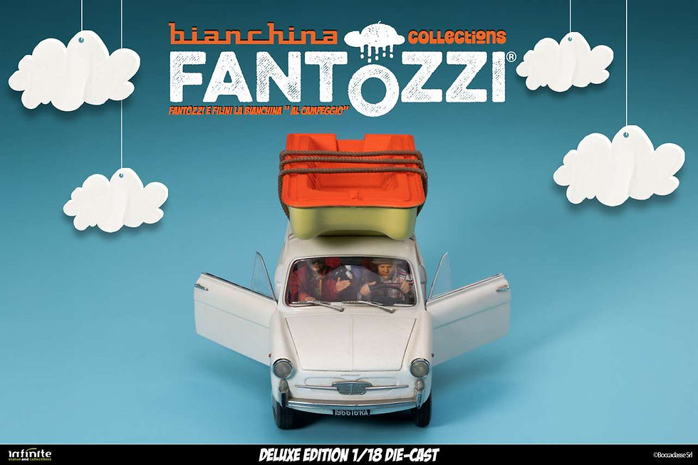 Thumbnail: Bianchina Collections 1/18 Fantozzi e Filini la Bianchina "Al campeggio" Die-Cas