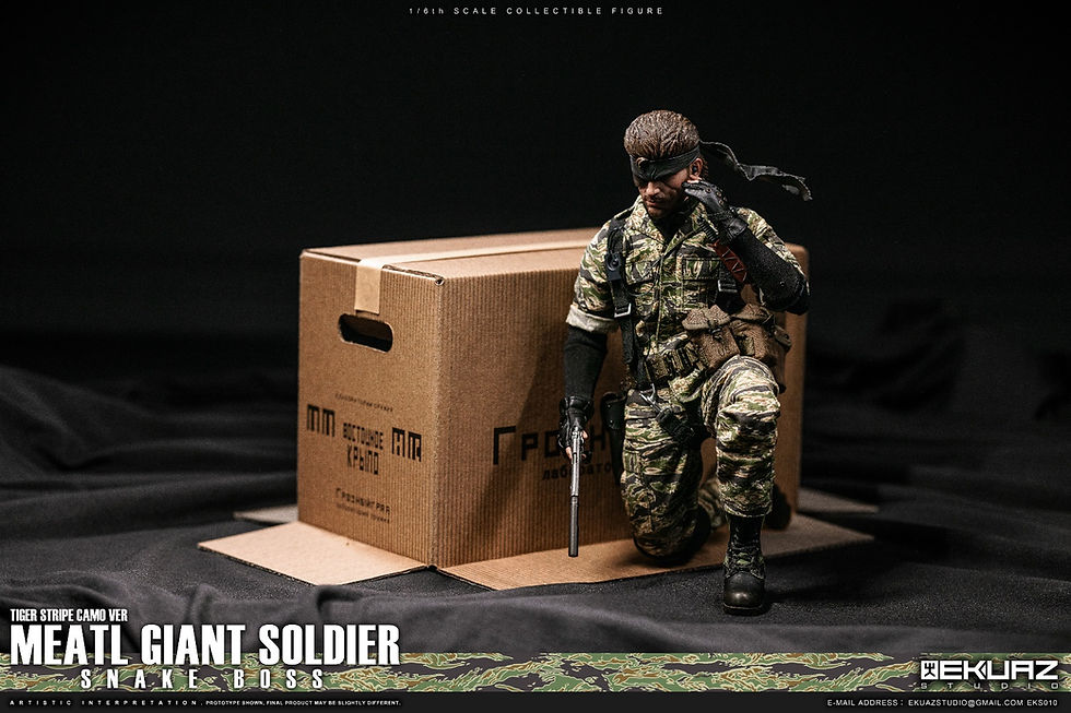 Thumbnail: Ekuaz Studio Metal Giant Soldier 1/6 Snake Boss (Tiger Stripe Camo) EKS010