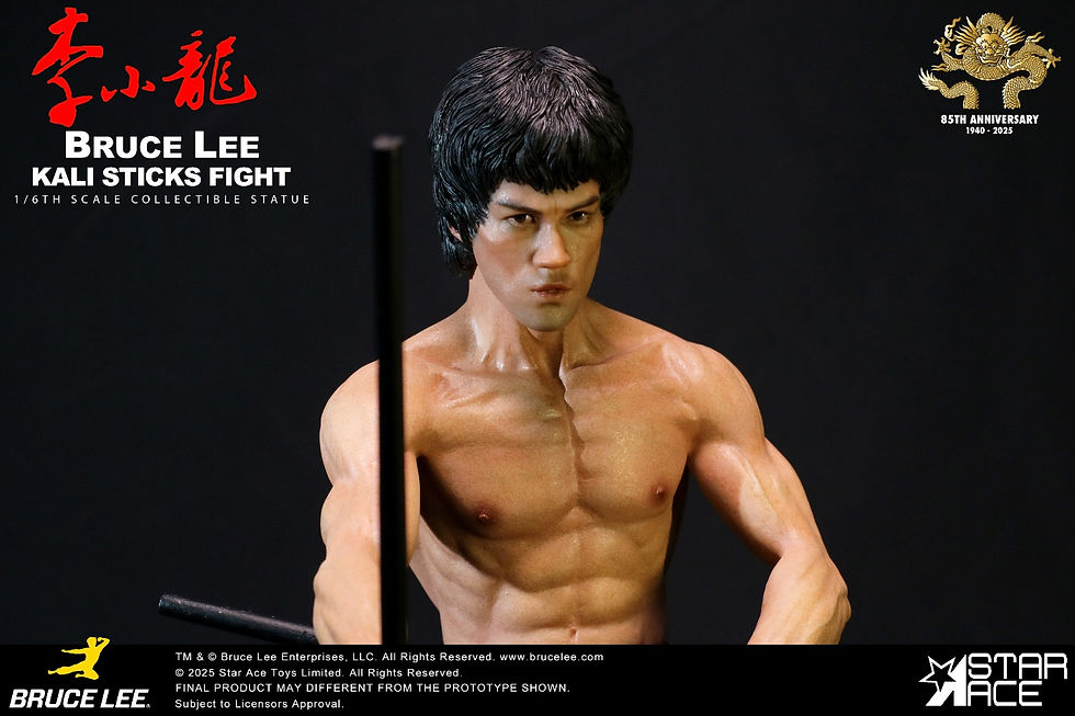 Thumbnail: Enter the Dragon Movie Statue 1/6 Bruce Lee Kali Sticks Fight 30cm