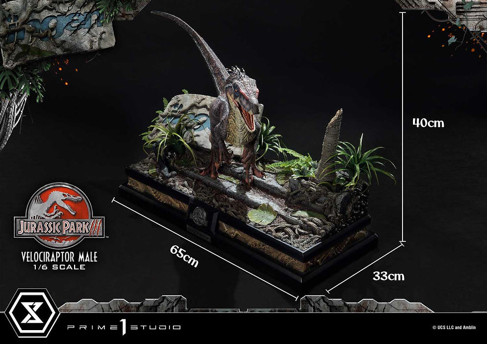 Thumbnail: Jurassic Park III Legacy 1/6 Velociraptor Maschio Versione Bonus 40 cm