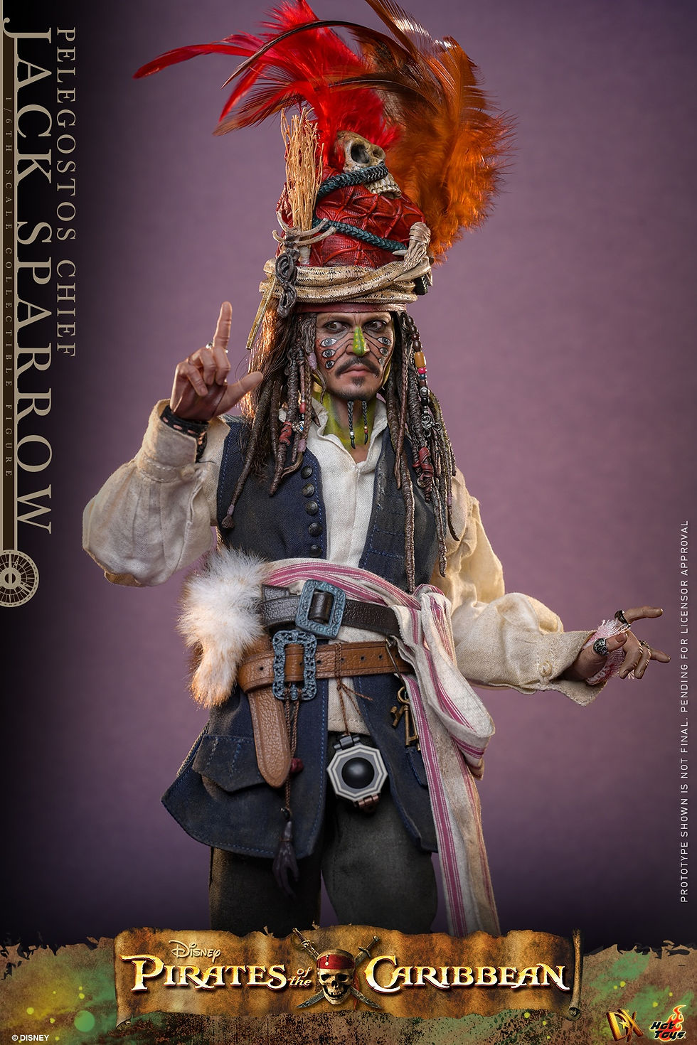 Miniatura: Pirates of Carribean 1/6 Jack Sparrow Pelegostos Chief DX48
