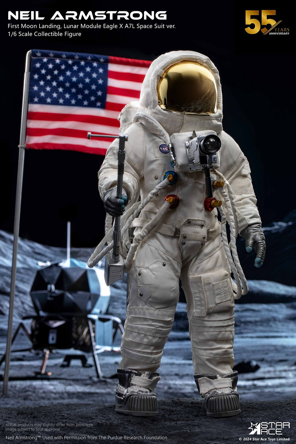 Miniatura: Star Ace First Moon Landing 1/6 Neil Armstrong SA0142 Deluxe Version