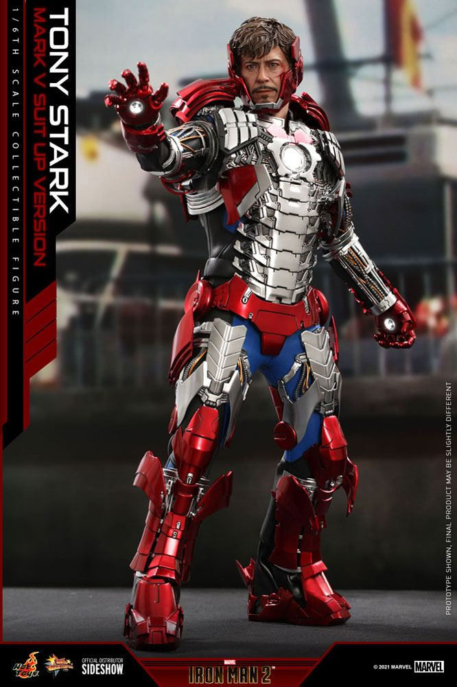 Thumbnail: Iron Man 2 - 1/6 Tony Stark (Mark V Suit Up Version) 31 cm