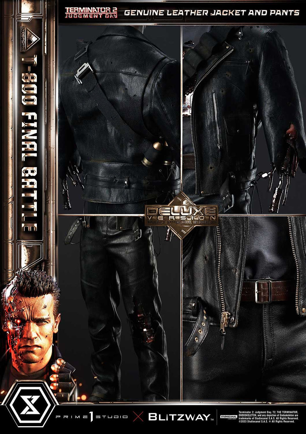 Thumbnail: Terminator 2 Museum Masterline  1/3 T-800 Final Battle Deluxe Version 75 cm