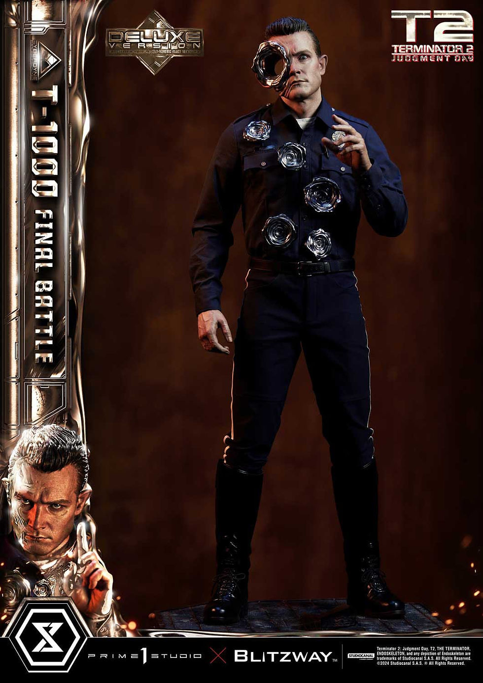 Thumbnail: Terminator 2 Museum Masterline Series 1/3 T-1000 Final Battle Deluxe73 cm