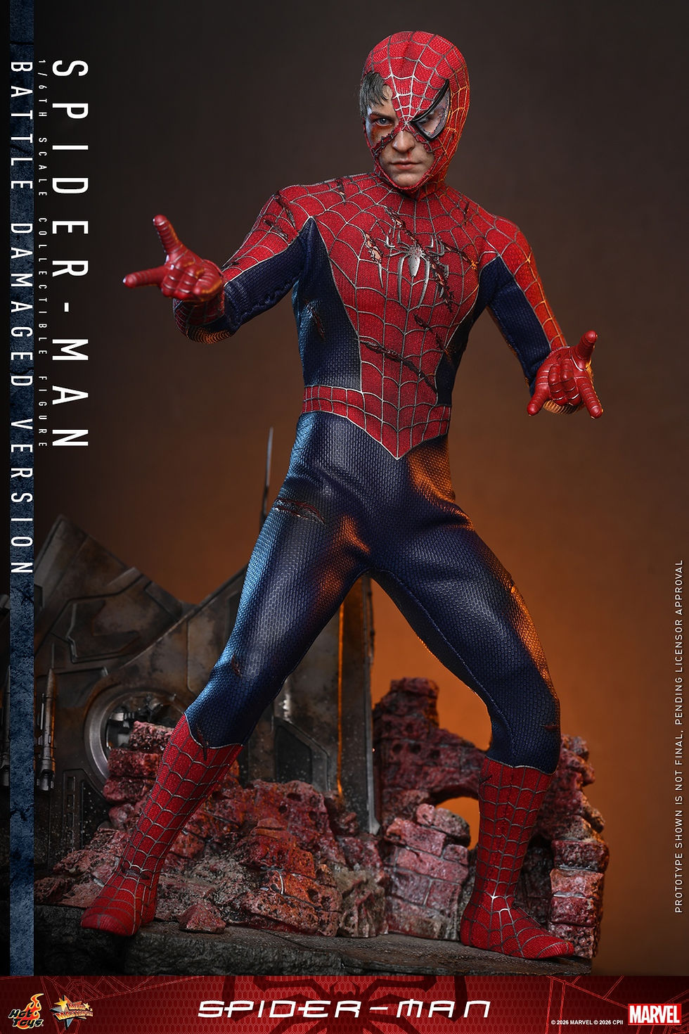 Thumbnail: Spider-man (2002) 1/6 Spider-man Battle Damaged Version MMS859