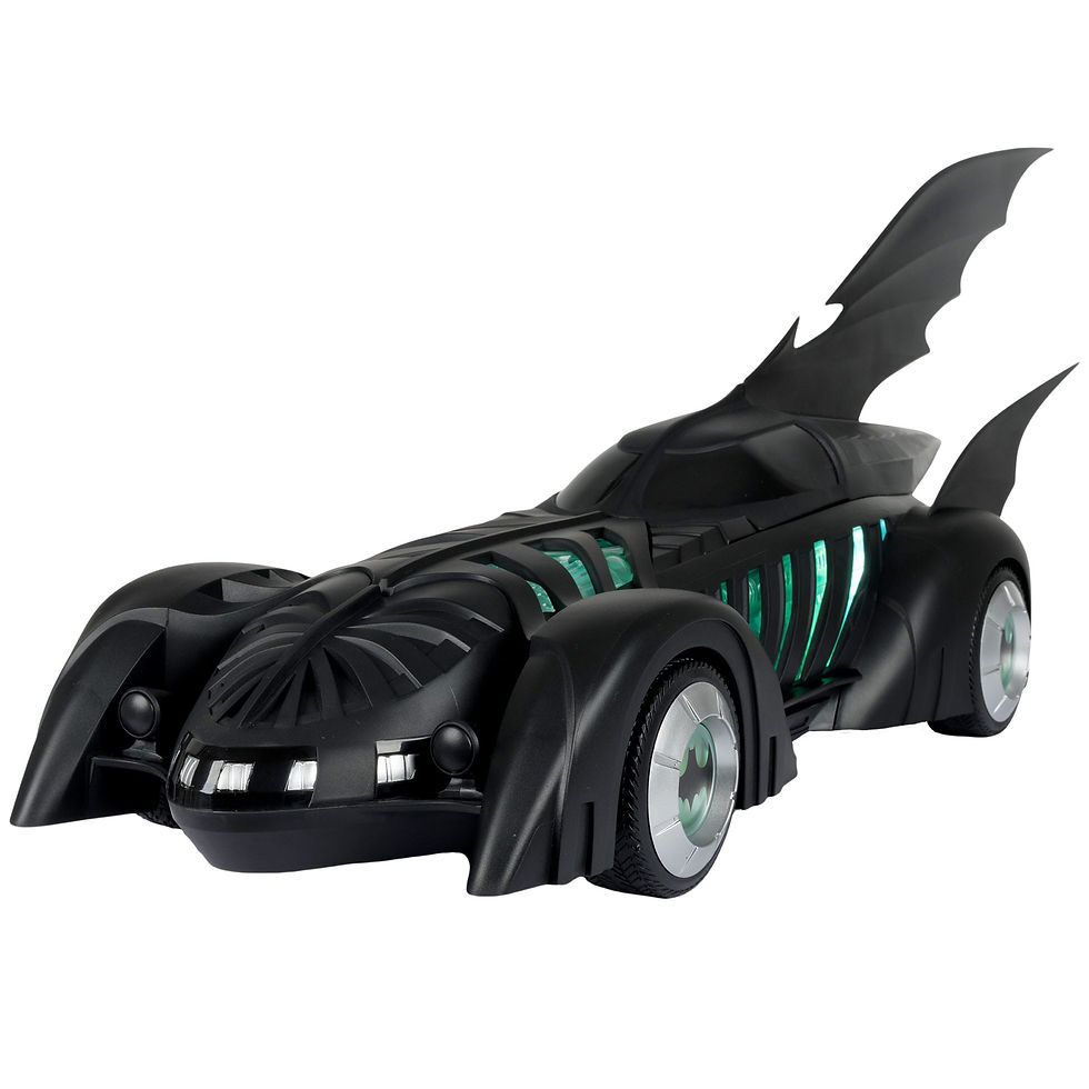 Miniatura: Batman Forever with Vehicle Alfred Pennyworth & Batmobile (Gold Label) 79 cm