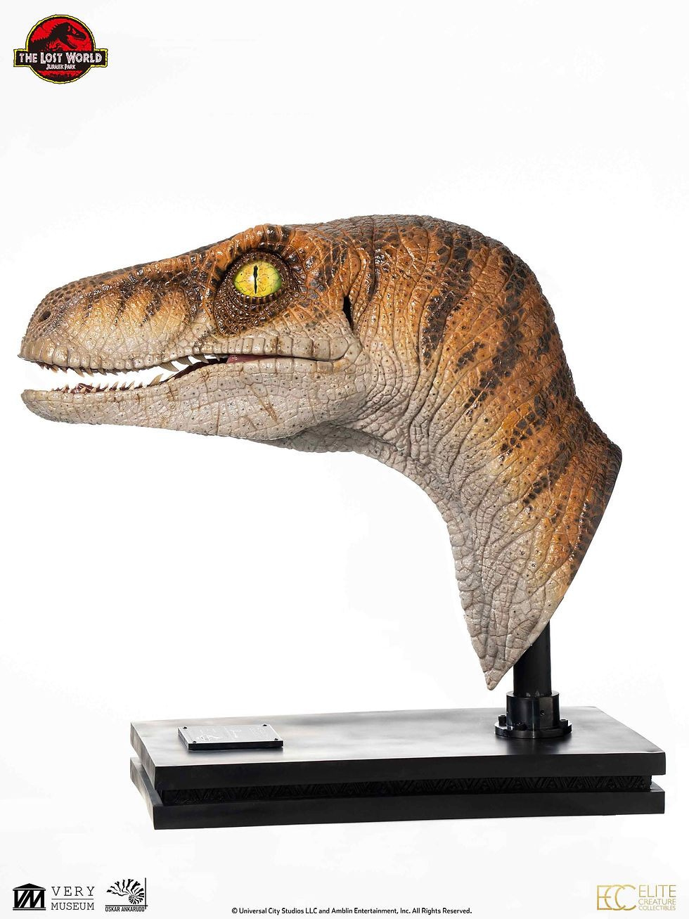 Miniatura: Jurassic Park Life-Size Bust Male Velociraptor 75 cm