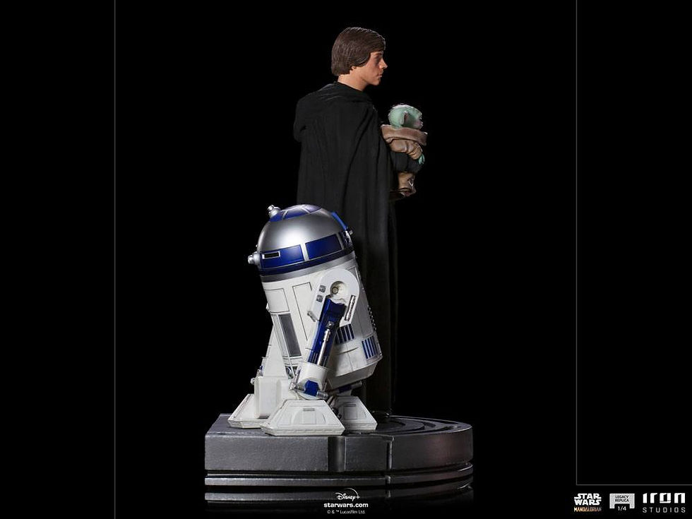 Miniatura: Star Wars The Mandalorian 1/4 Luke Skywalker, R2-D2 & Grog