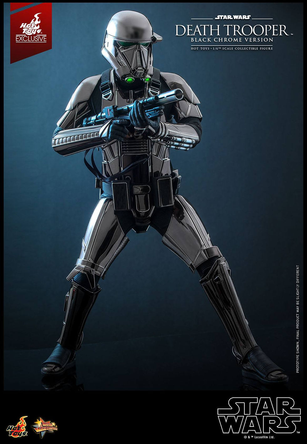 Miniatura: Star Wars Action Figure 1/6 Death Trooper (Black Chrome) MMS621