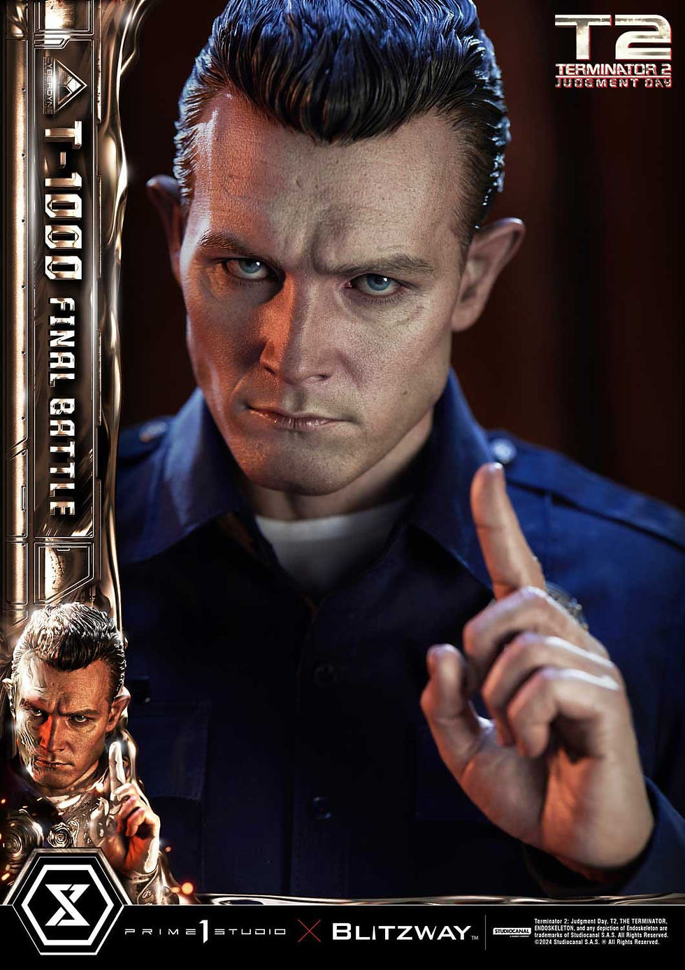 Miniatura: Terminator 2 Museum Masterline Series 1/3 T-1000 Final Battle Deluxe Bonus 73 cm
