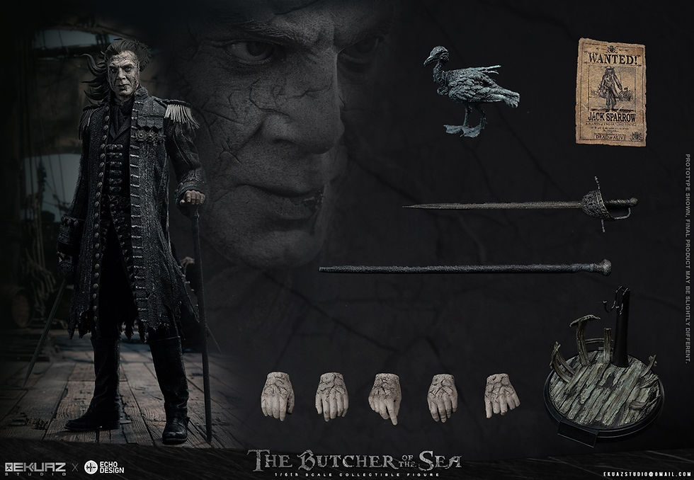 Miniatura: Ekuaz Studio Pirates of Caribbean 1/6 The Butcher  of the  sea  EKS013