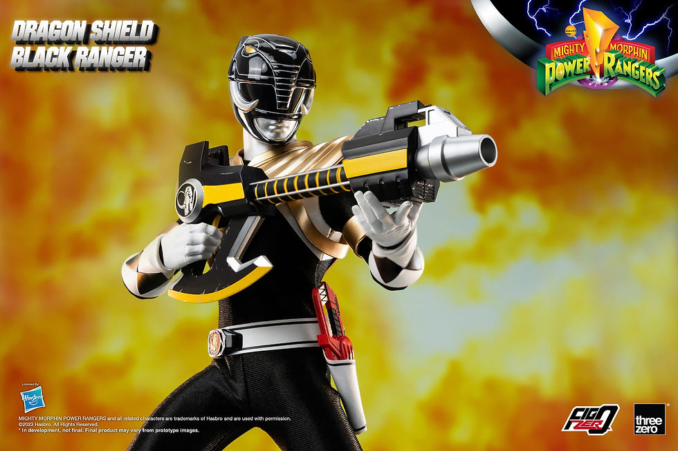 Miniatura: Mighty Morphin Power Rangers FigZero Action Figure 1/6 Dragon Shield Black Range