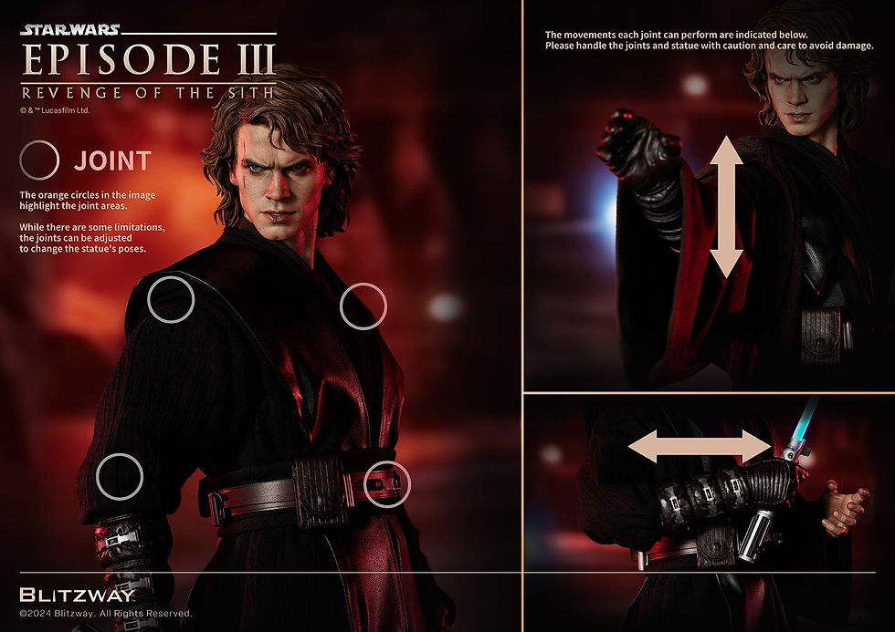 Miniatura: Star Wars: Episode 3 Anakin Skywalker 1/4 "Action Statue" Normal Ed. BW-SS-22901