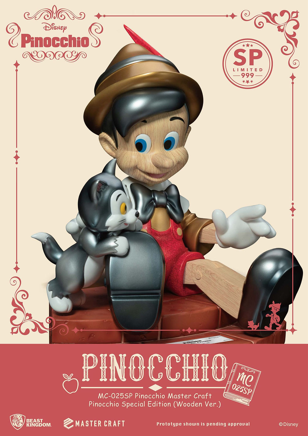 Thumbnail: Disney Master Craft Statue Pinocchio Wooden Ver. Special Edition 27 cm