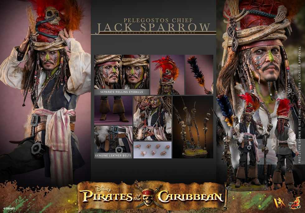 Miniatura: Pirates of Carribean 1/6 Jack Sparrow Pelegostos Chief DX48