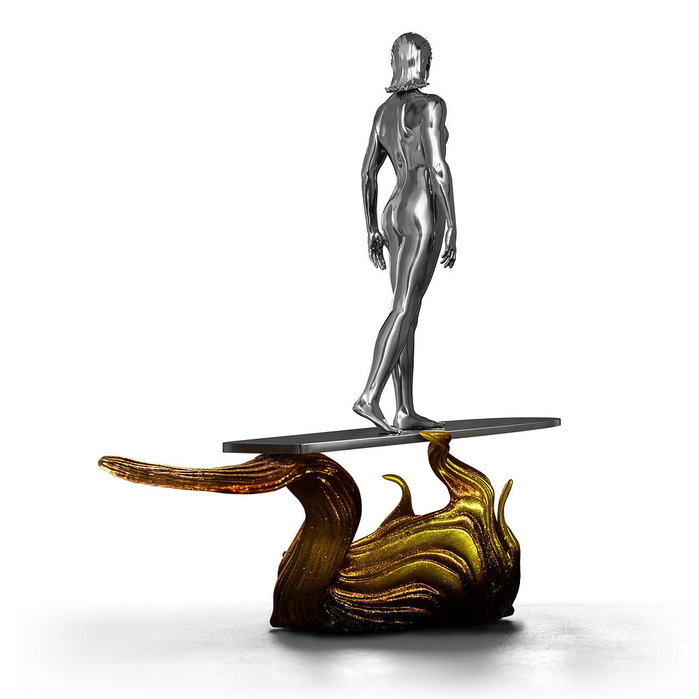 Miniatura: Fantastic Four Art Scale Statue 1/10 Silver Surfer 27 cm