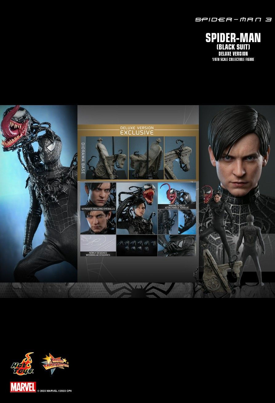 Thumbnail: Spider-man 3  Spider-man (black Suit) 1/6 Deluxe Edition 30 cm