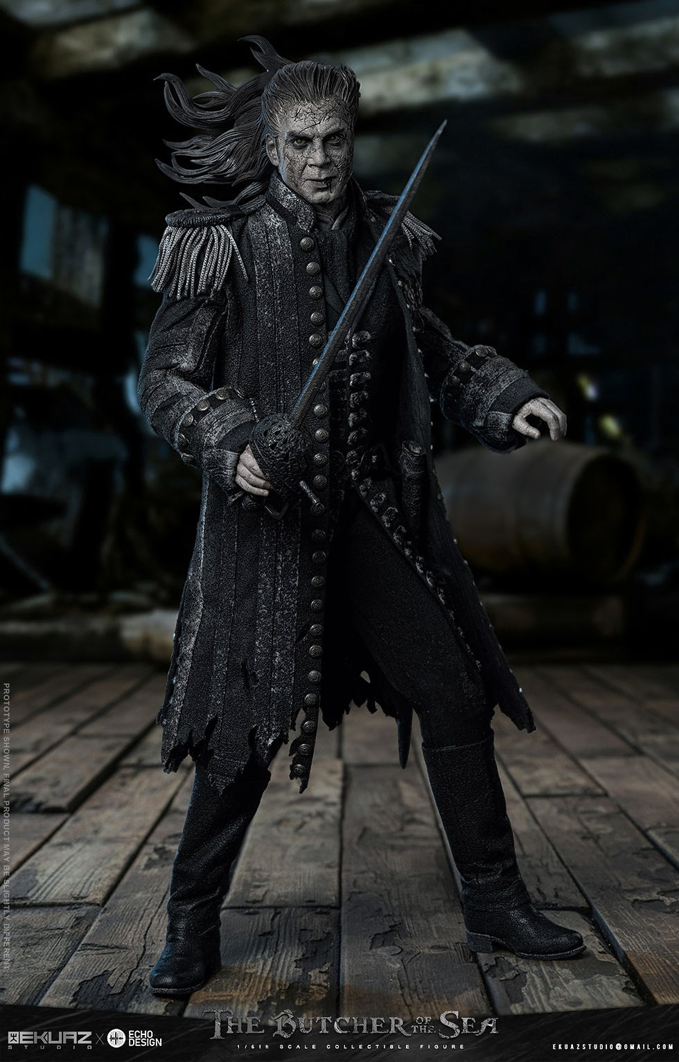 Miniatura: Ekuaz Studio Pirates of Caribbean 1/6 The Butcher  of the  sea  EKS013