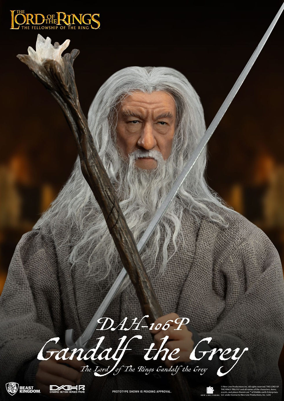Miniatura: Lord of the Rings Dynamic 8ction Heroes Action Figure 1/9 Gandalf the Grey 21 cm