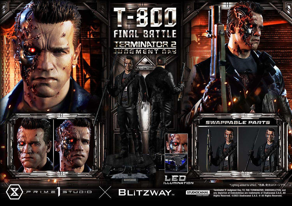 Miniatura: Terminator 2 Museum Masterline 1/3 T-800 Final Battle REGULAR Version 75 cm