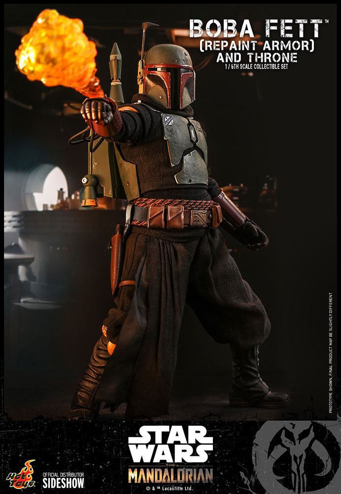 Miniatura: Star Wars The Mandalorian 1/6 Boba Fett (Repaint Armor) and Throne 30 cm