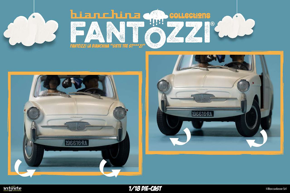 Miniatura: Bianchina Collections 1/18 Fantozzi la Bianchina "Siete tre St***zi" Die-Cast