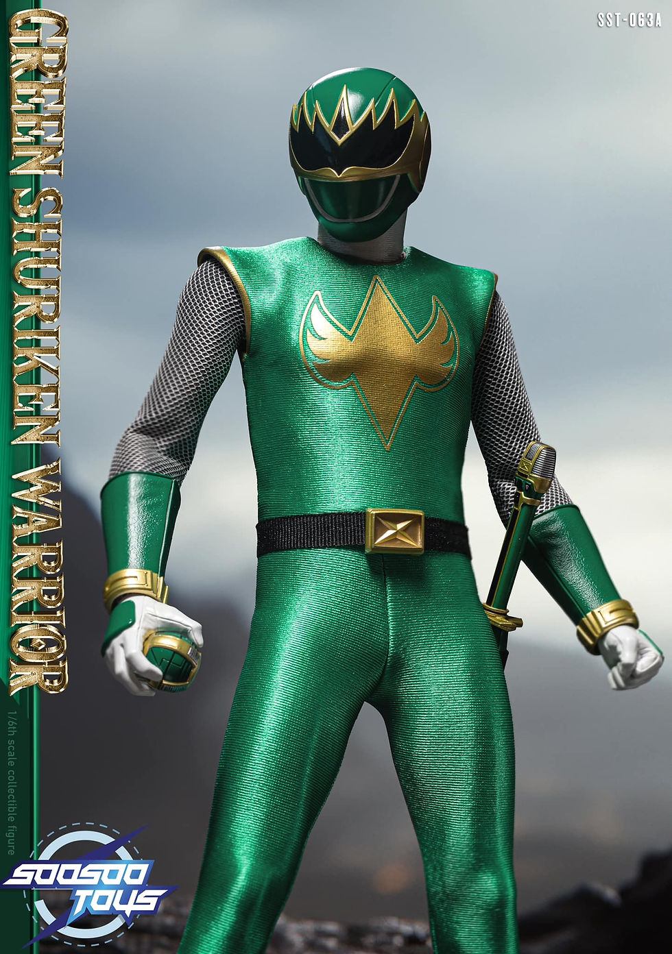 Thumbnail: SooSoo Toys (SST063A) 1/6 Scale Green Shuriken Warrior Figure