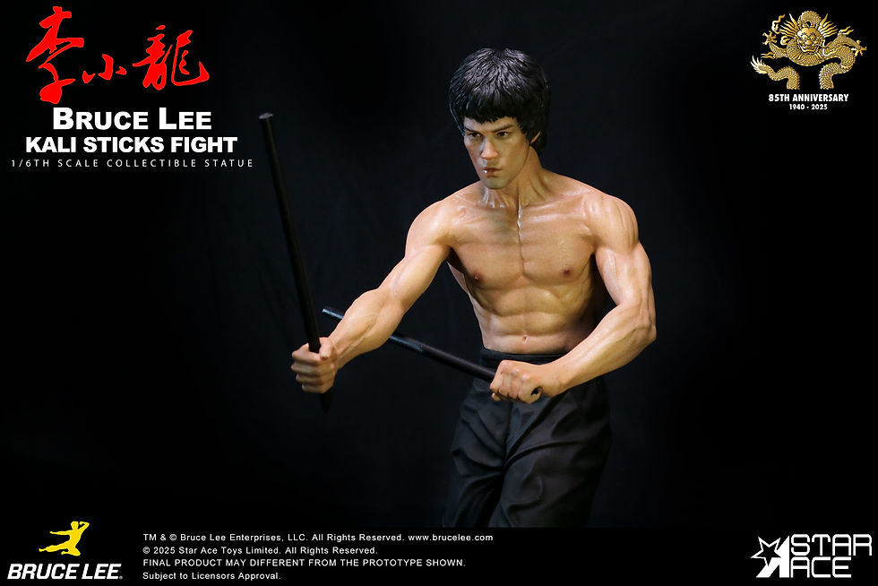 Miniatura: Enter the Dragon Movie Statue 1/6 Bruce Lee Kali Sticks Fight 30cm